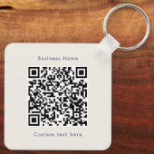 White Custom America 250 Business QR Code  キーホルダー (裏面)