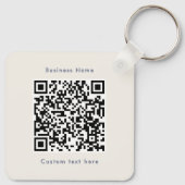 White Custom America 250 Business QR Code  キーホルダー (裏面)