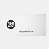 White | Custom Business Logo Name, Slogan デスクマット (正面)