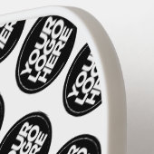 White Custom Logo business pattern ピックルボールラケット (左詳細)