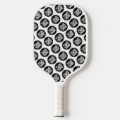 White Custom Logo business pattern ピックルボールラケット (裏面)