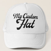 WHITE Custom Trucker Hat Mesh Back Cap Blank キャップ (正面)