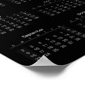 White Cute Dog Chinese New Year 2018 Calendar P ポスター (角)