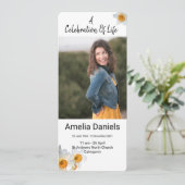 White Daffodilお祝いのLife Photo Card 招待状 (スタンド正面)