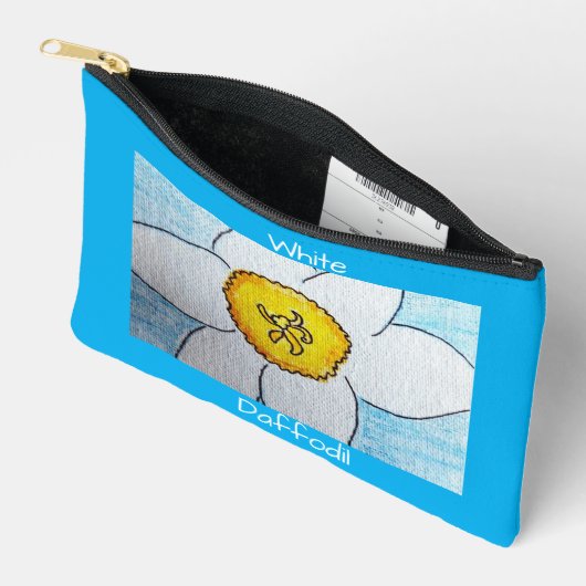 White Daffodil  アクセサリーポーチ (見開き)