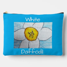 White Daffodil Accessory Pouch