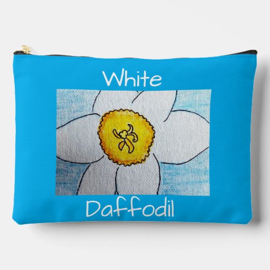 White Daffodil Accessory Pouch アクセサリーポーチ (正面)