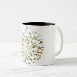 White Dahlia Coffee Mug ツートーンマグカップ