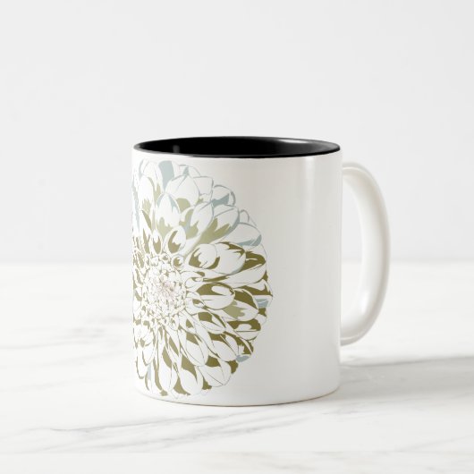White Dahlia Coffee Mug ツートーンマグカップ (正面右)