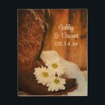 White Daisies and Cowboy Boots Western Wedding ウッドウォールアート<br><div class="desc">Customize the charming Daisies and Cowboy Boots Country Western Wedding Wood Canvas with the personal names of the bride and groom and specific marriage ceremony date to create a lasting keepsake. This rustic chic custom wood canvas western wedding keepsake features a quaint digitally enhanced floral photograph of a pair of...</div>