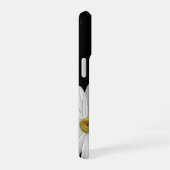 White Daisies on Black iPhone 16ケース (右側面)