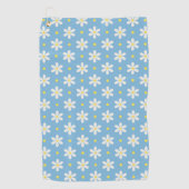 White Daisies Pattern Custom Background ゴルフタオル (正面)