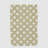 White Daisies Pattern Custom Background ゴルフタオル (正面)