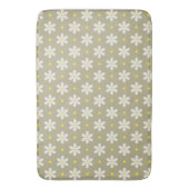 White Daisies Pattern Custom Background バスマット (正面縦)