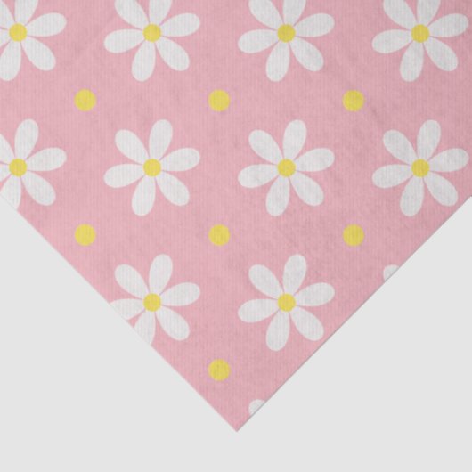 White Daisies Pattern Custom Background 薄葉紙 (詳細)