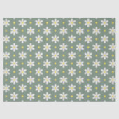 White Daisies Pattern Custom Background 薄葉紙 (正面)