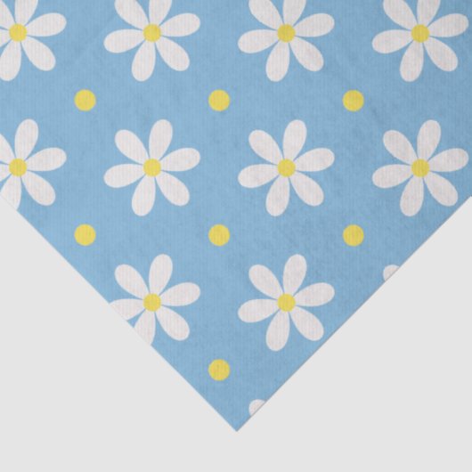 White Daisies Pattern Custom Background 薄葉紙 (詳細)