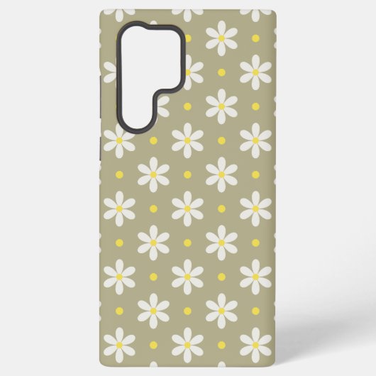 White Daisies Pattern Custom Background Samsung Galaxyケース (裏面)