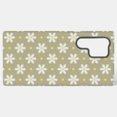 White Daisies Pattern Custom Background Samsung Galaxyケース (裏面横)