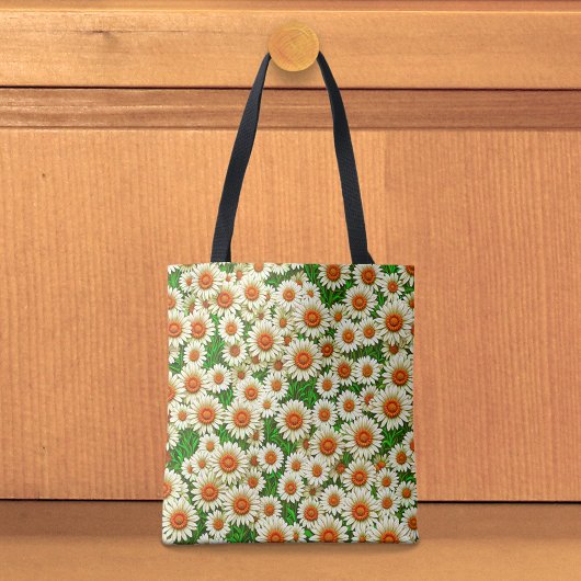 White Daisies Tote Bag トートバッグ