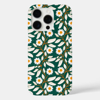 White daisies with bright yellow centers iPhone 16 proケース