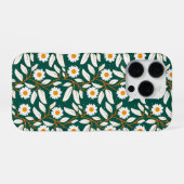 White daisies with bright yellow centers iPhoneケース (裏面横)