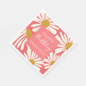 White Daisy Blooms –  Floral  Garden Birthday  スタンダードランチョンナプキン (角)