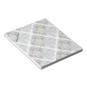 WHITE DAISY BOUQUET CUSTOMIZABLE NOTE PAD ノートパッド (アングル)