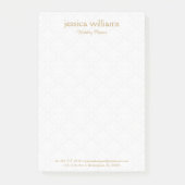 White Damasks Background Gold Typography ポストイット (正面)