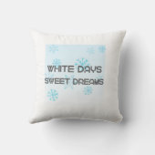 White Days Sweet Dreams Cozy Winter Blanket | Snow クッション (裏面)