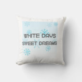 White Days Sweet Dreams Cozy Winter Blanket | Snow クッション (正面)