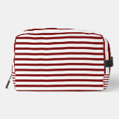 White & Deep Red Line Art Toiletry Bag  ドップキット (裏面)