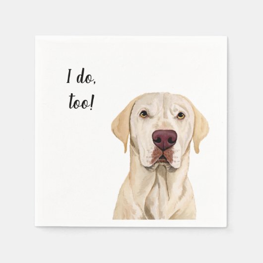 White Dog Custom Cocktail Napkin スタンダードカクテルナプキン (正面)