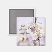 White Dogwood blossomの写真を閉じる マグネット (正面/裏面)