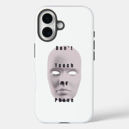 "White Don't touch my phone design "| スマホケース iPhone 16ケース