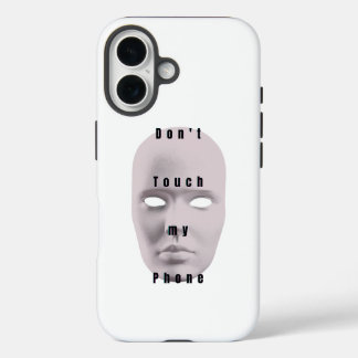 "White Don't touch my phone design "| スマホケース iPhone 16ケース