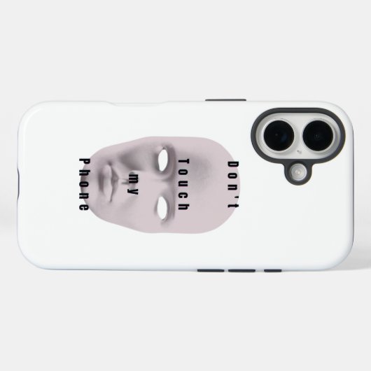 "White Don't touch my phone design "| スマホケース Case-Mate iPhoneケース (裏面 (横))