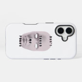 "White Don't touch my phone design "| スマホケース iPhone 16ケース (裏面横)