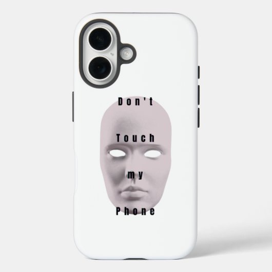 "White Don't touch my phone design "| phone case Case-Mate iPhoneケース (裏面)