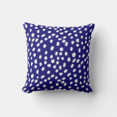 White Dots Dark Blue クッション (正面)