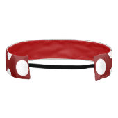 White Dotted Stylish 1.5" Deep Red アスレチックヘッドバンド (裏面)