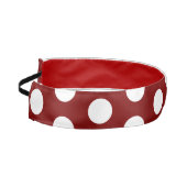 White Dotted Stylish 1.5" Deep Red アスレチックヘッドバンド (左)