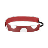 White Dotted Stylish 1" Deep Red アスレチックヘッドバンド (右)