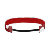 White Dotted Stylish 1" Deep Red アスレチックヘッドバンド (裏面)