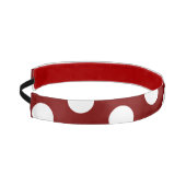 White Dotted Stylish 1" Deep Red アスレチックヘッドバンド (左)