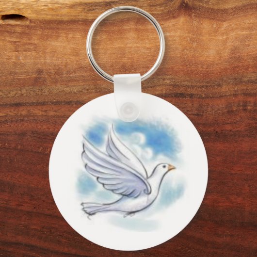 white dove キーホルダー (正面)