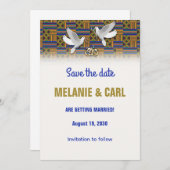 White Dove Kante日付カードの保存 セーブザデート (正面/裏面)