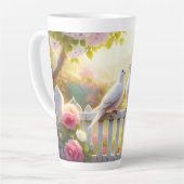 White Doves Cottage Garden カフェラテマグ (左アングル)