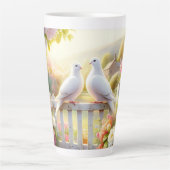 White Doves Cottage Garden カフェラテマグ (正面)