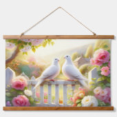 White Doves Cottage Garden 吊り下げ型タペストリー (正面)